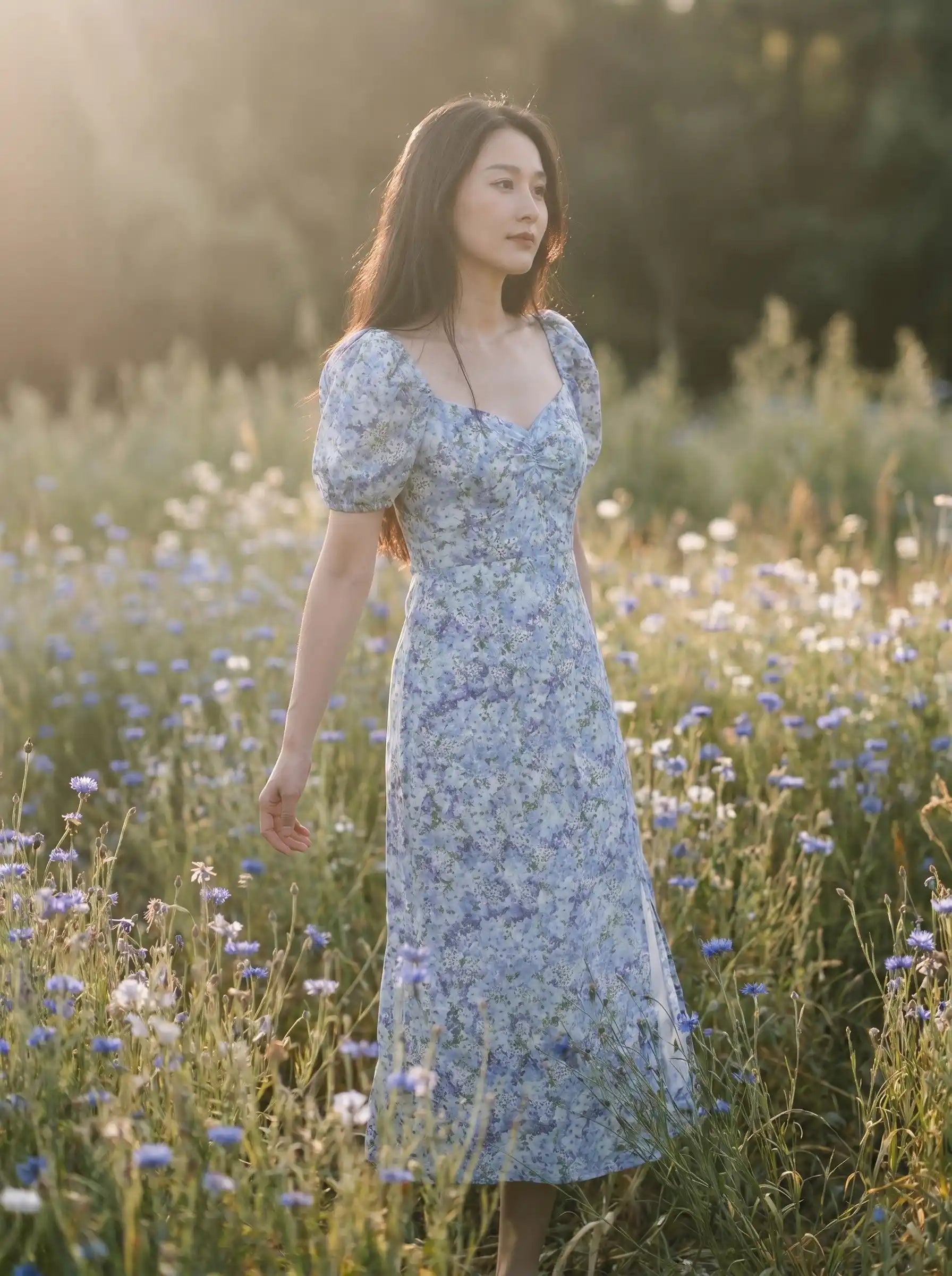 Lórien | The Cornflower Field Dress