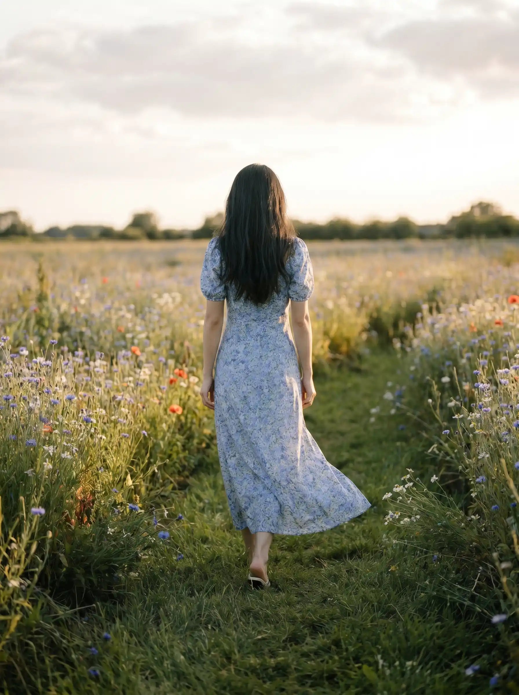 Lórien | The Cornflower Field Dress