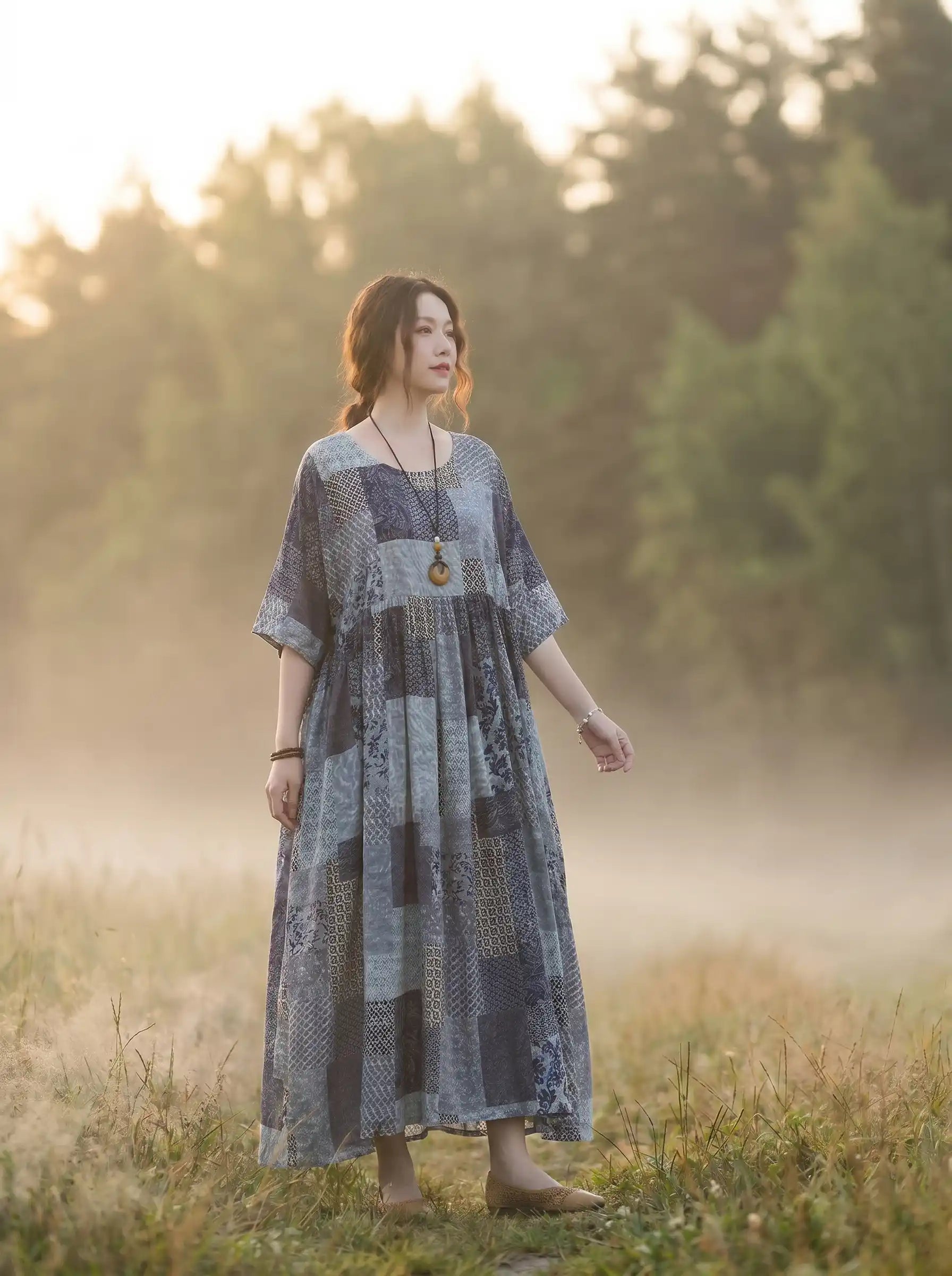 Maren | The Indigo Patchwork Dress