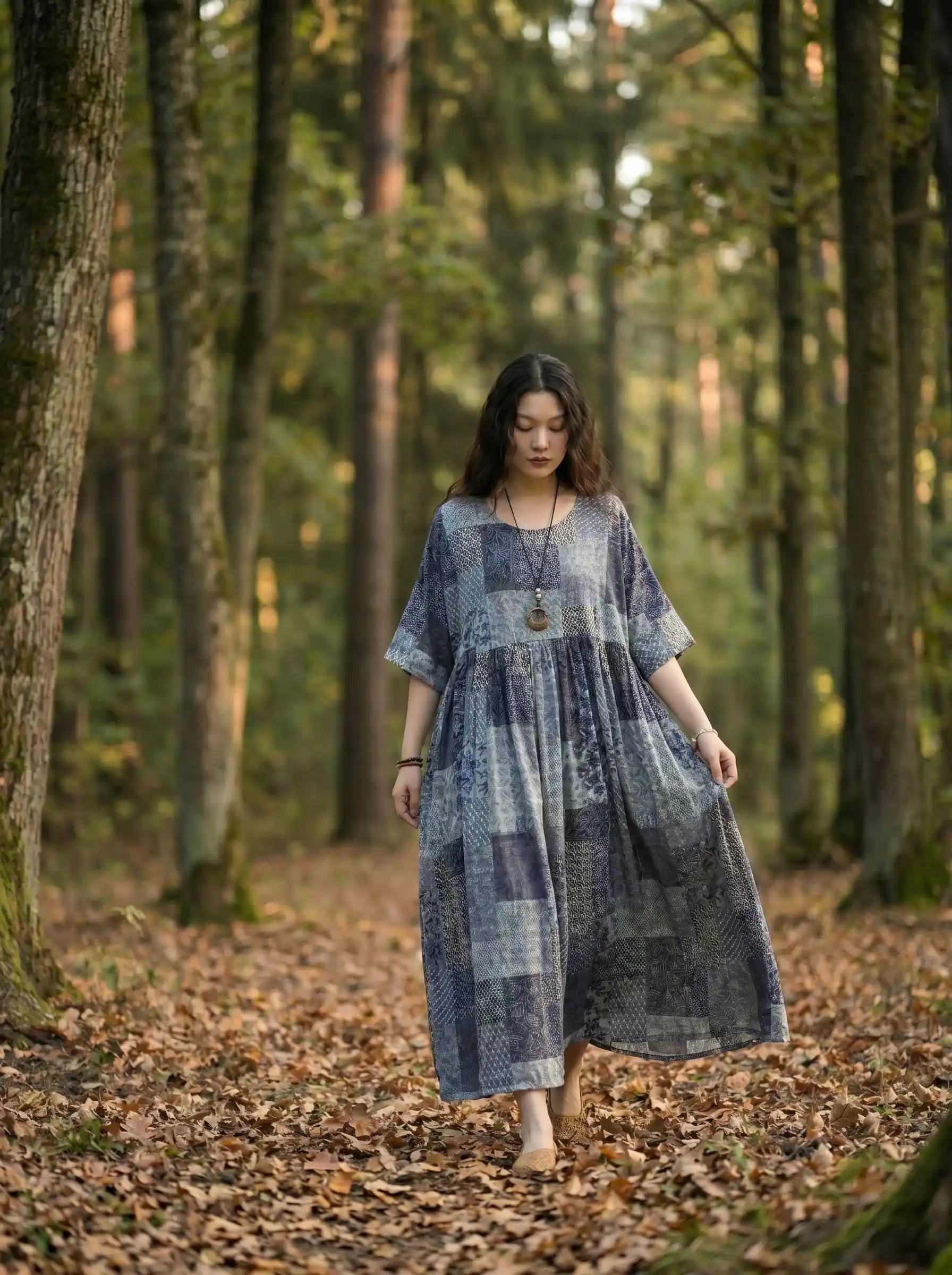 Maren | The Indigo Patchwork Dress